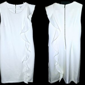Calvin Klein Size 16 White Dress